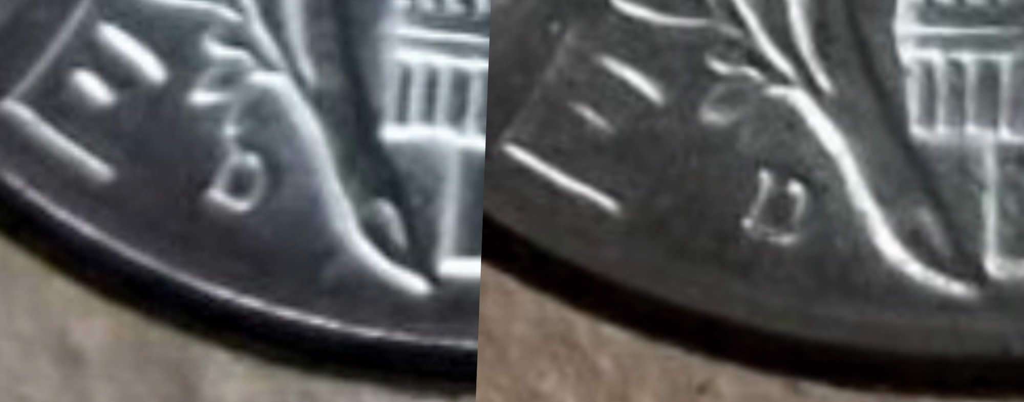 1945-D-Mercury-Dime-...-Small-And-Large-Mint-Marks