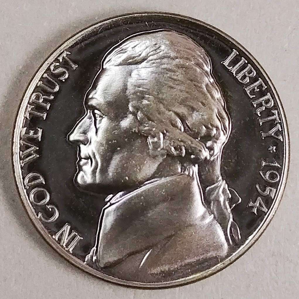 1954-Jefferson-Nickel-Proof-For-Grading