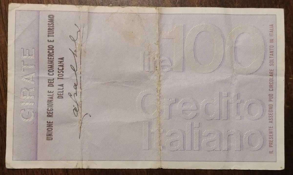 1976-Credito-Italiano-100-Lire-Note---Info?