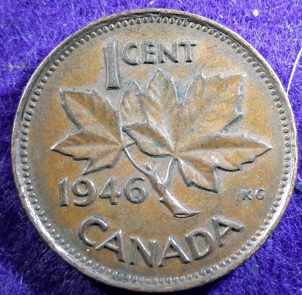 1946-Canadian-KGVI-Penny:-MD,-DDD?