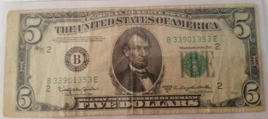 1950-$5-Reserve-Note-Off-Center