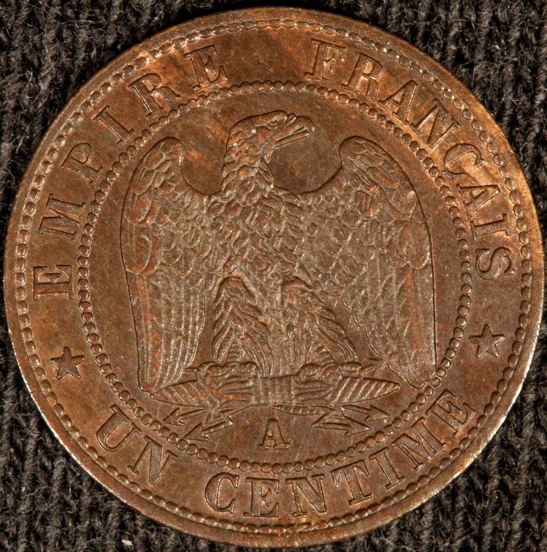 1854-France-Un-Centime