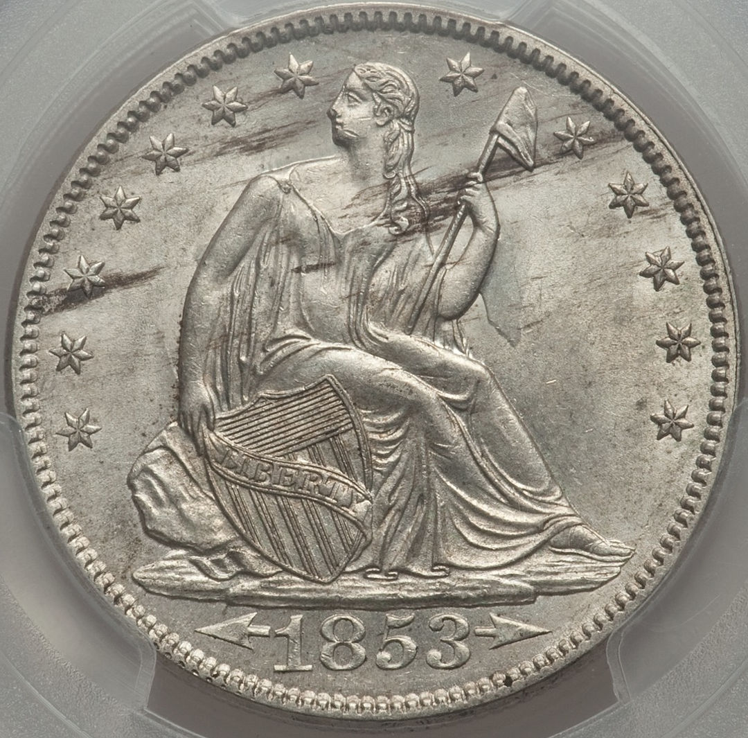 1853-Arrows-And-Rays-Seated-Half-Dollar-Value,-Grade-Vs-TPG