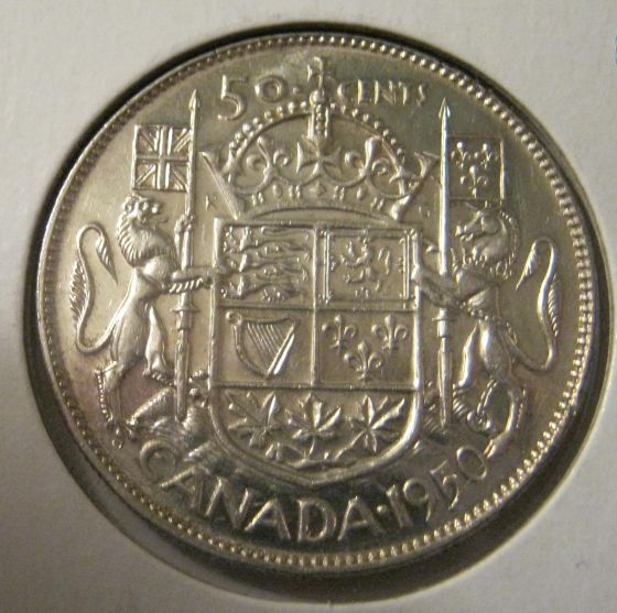 1950-50-Cent-No-Des-'0'.-Die-Crack-Through-Date