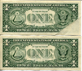 Matching-Pair-Misprinted-1-Dollar-Bills