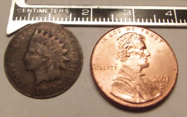1902-Indian-Head-Cent-On-Venezuelan-?-Planchet