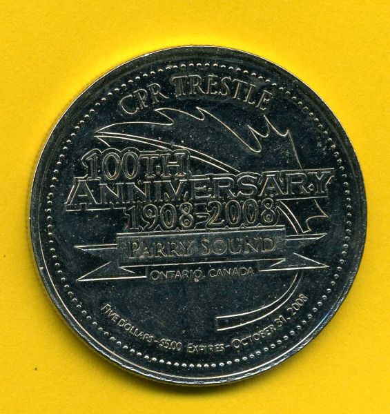 2008-$5-Parry-Sound-Municipal-Trade-Token-Info