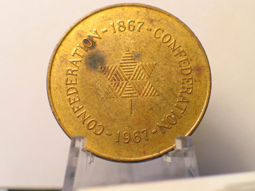 1867-1967-Confederation-Canada-Token---Doubled