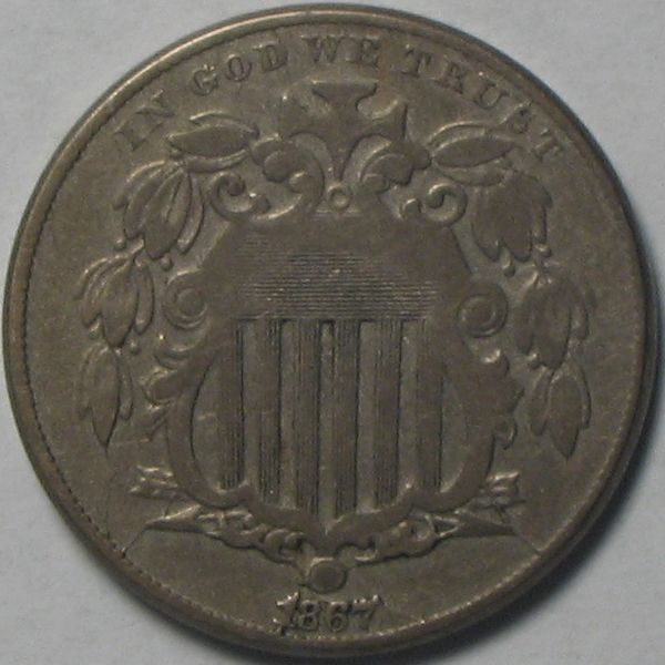 Coin-Of-The-Night----1867-Shield-Nickel-No-Rays