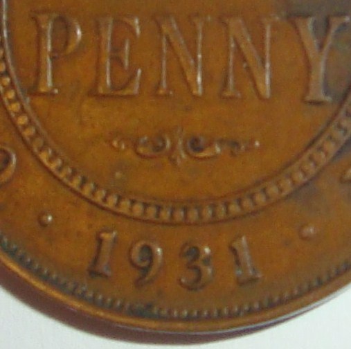 1931-Australian-Penny--Dot-Below-Scroll-