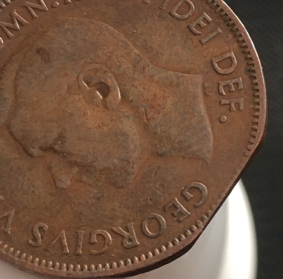 1950-Clipped-Half-Penny-Coin-UK