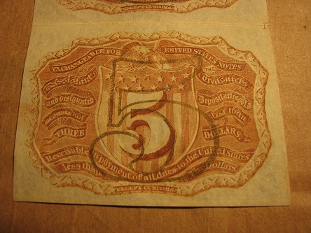 1863-3-Cents-Fractional-Currency-Sheet-Of-5