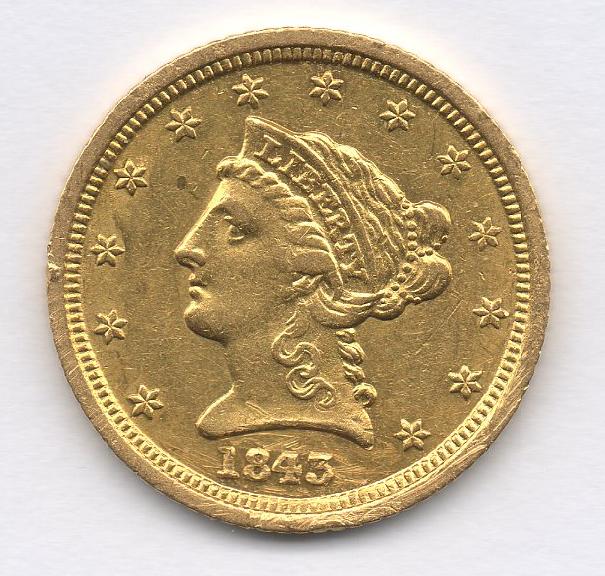 1843-D-Quarter-Eagle