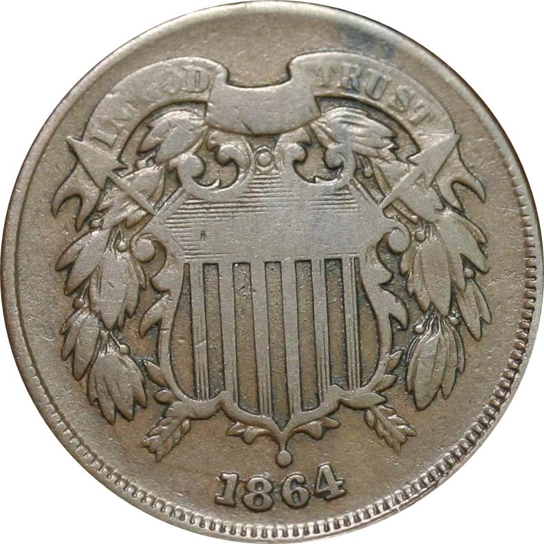 1864-2-Cents