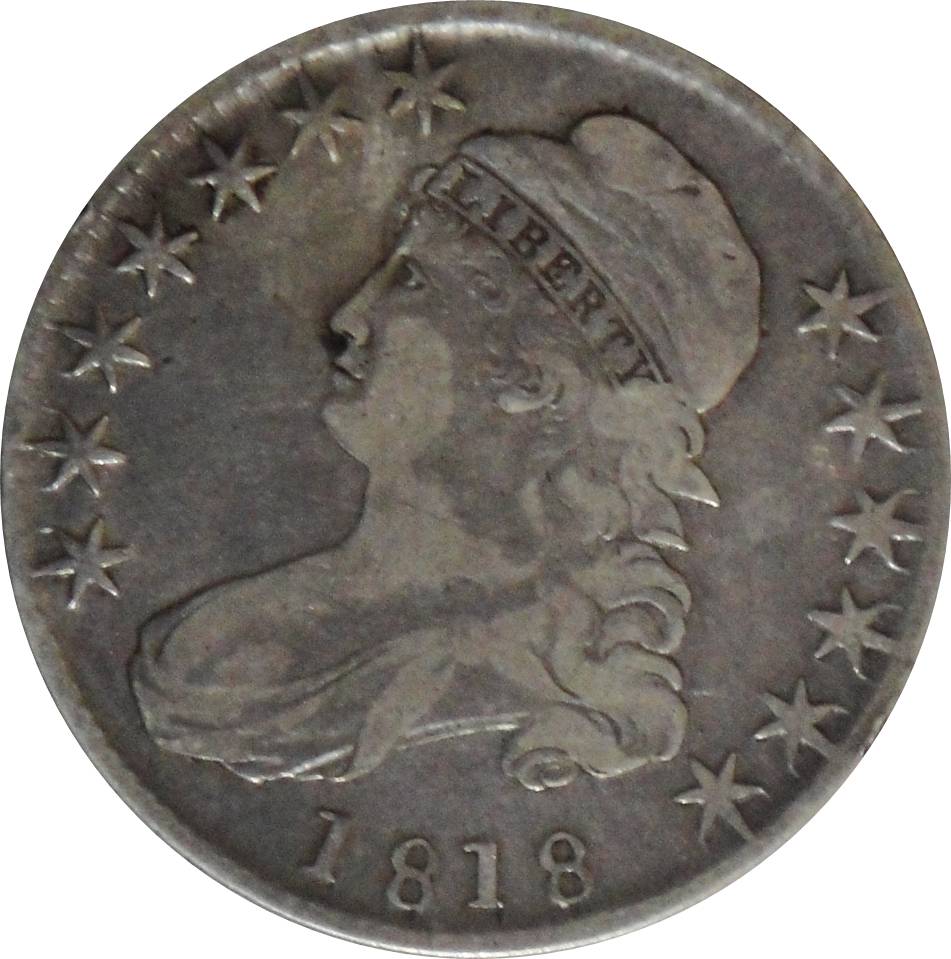 1818-Bust-Half