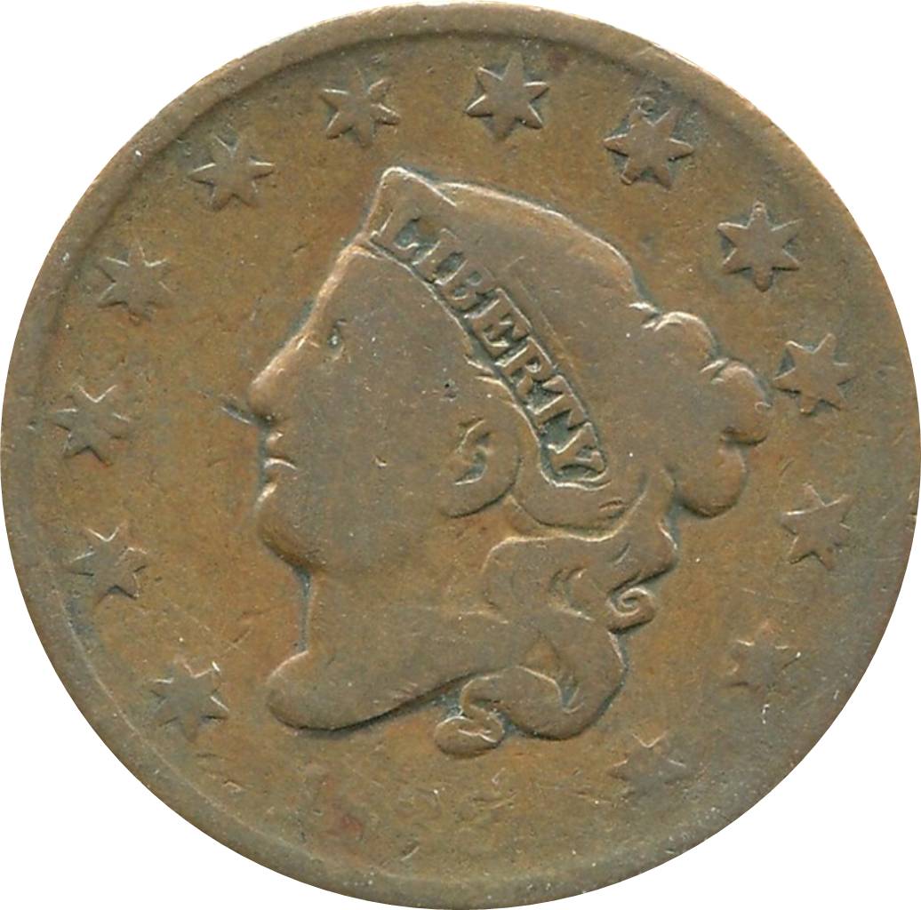 1831,1833,1838---Coronet-Cent-Lot