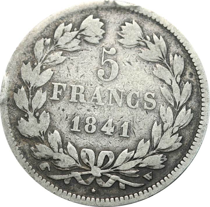 1841-W-France-5-Francs