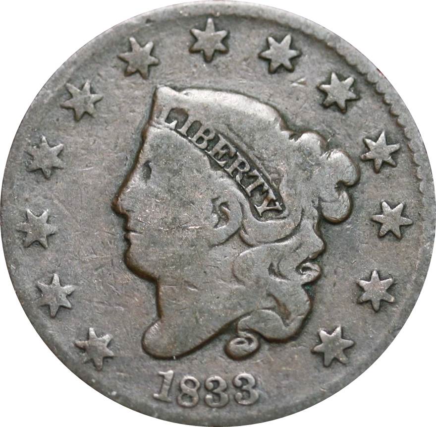1833-Coronet-Large-Cent