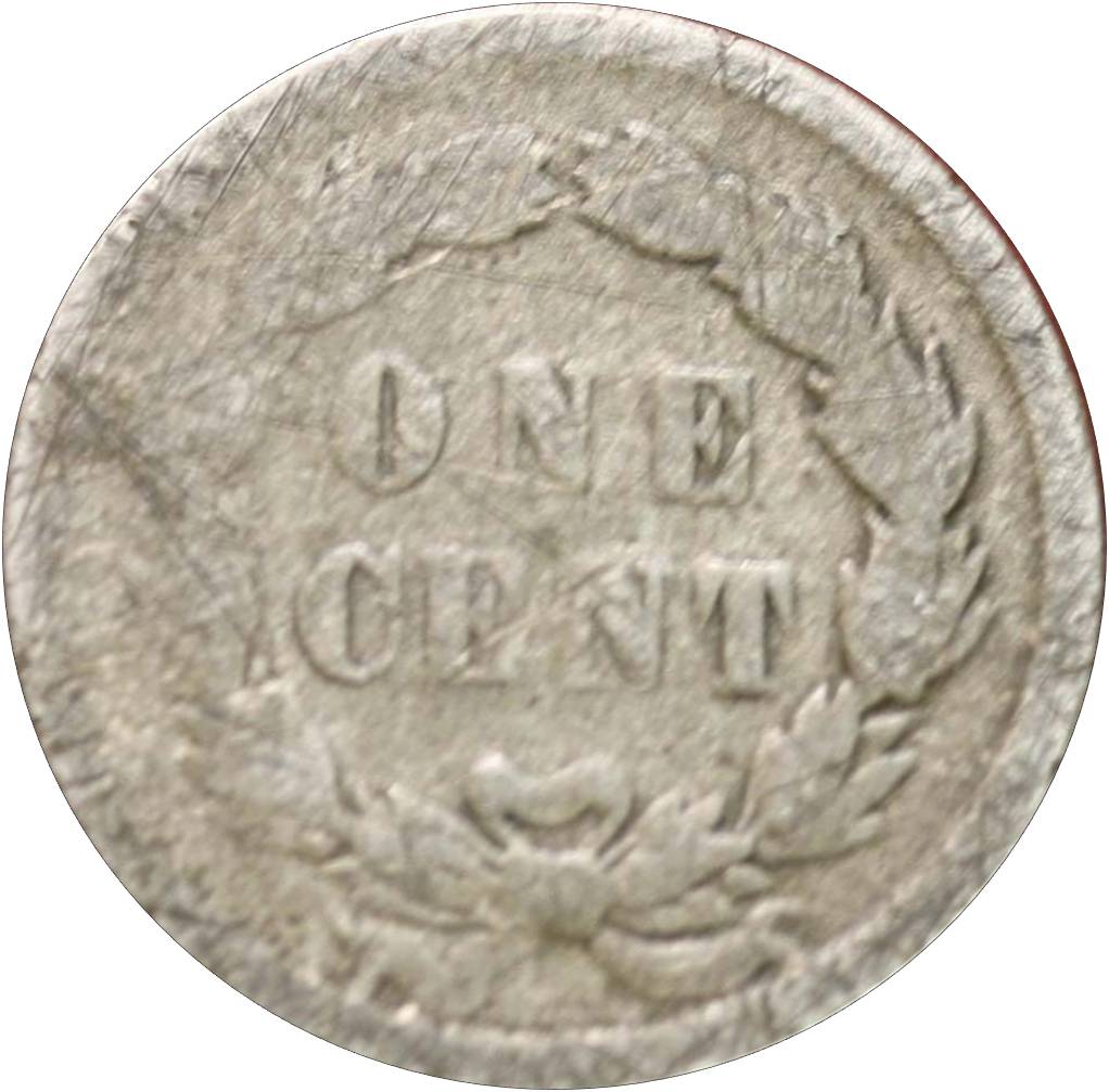 1859-Indian-Head-Cent-With-A-Huge-Die-Break-/-Cud