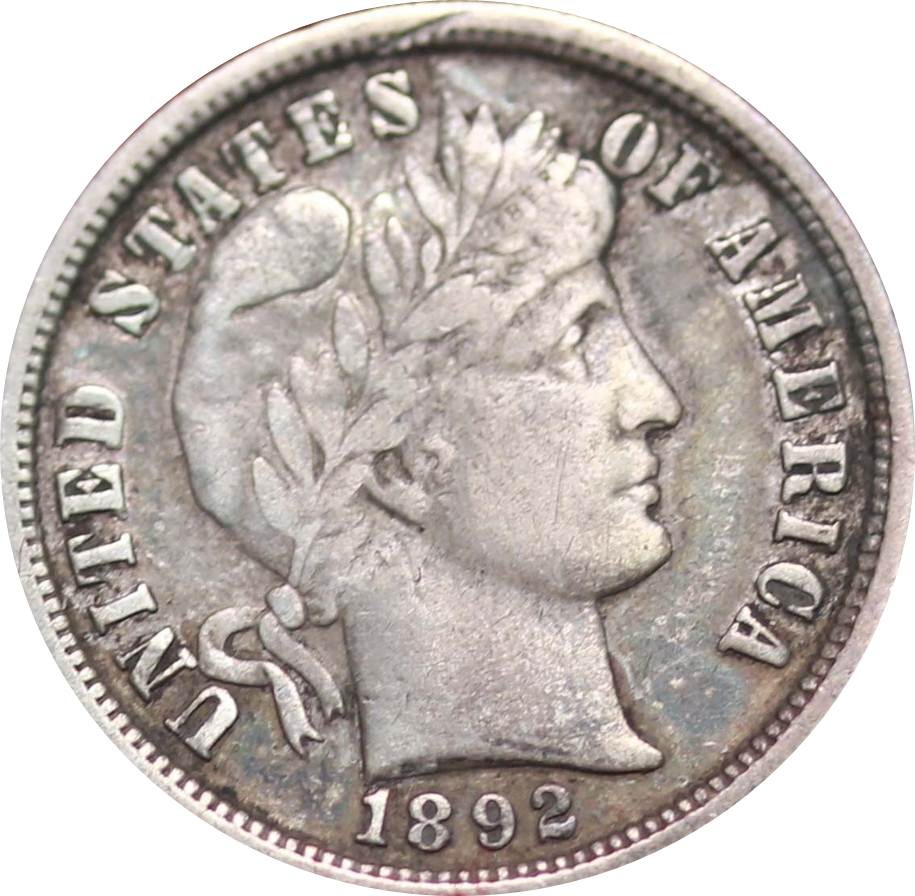 1892-Barber-Dime-#2