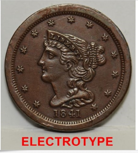 Interesting-1841-Half-Cent-Electrotype-On-Ebay