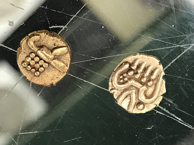 Box-Of-Gold-Hoysala-Influenced-Fanams-From-South-India-At-Local-Coin-Store