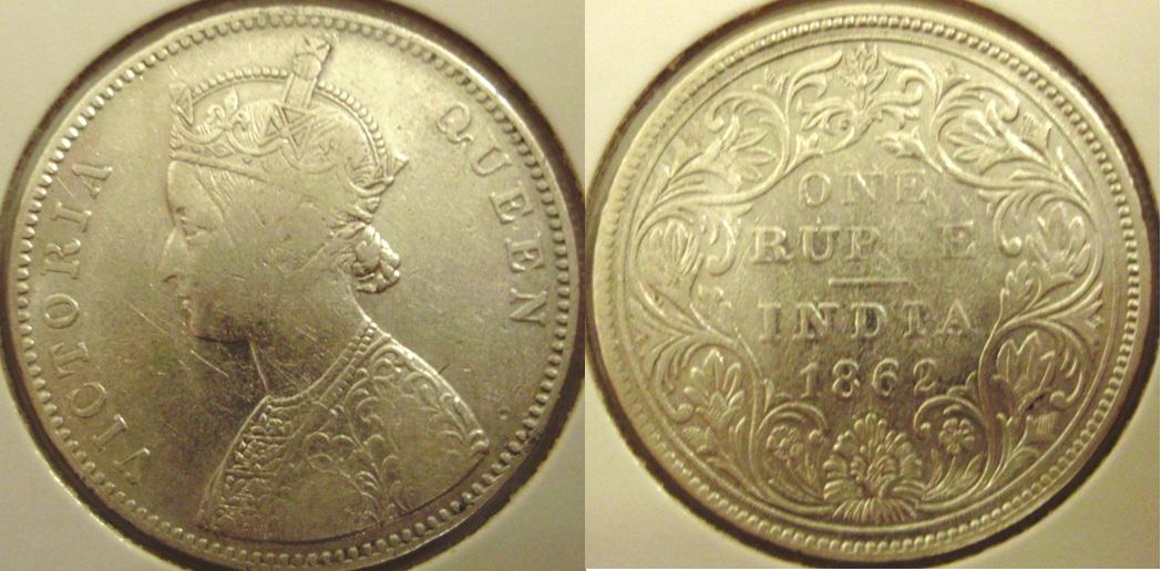 1840-British-India-Silver-Rupee