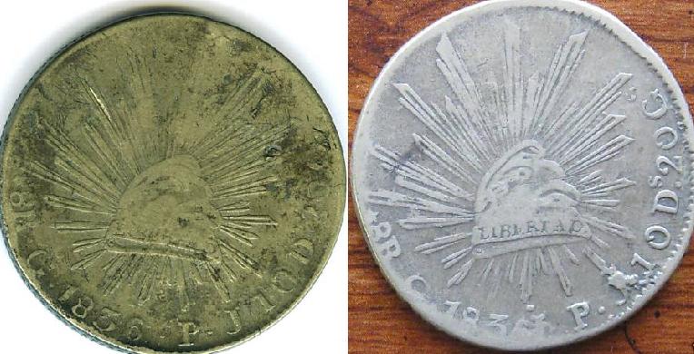 Counterfeit-1836-Guanajuato-8-Reale