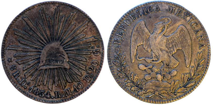 1834-Durango-8-Reales---Real-?????