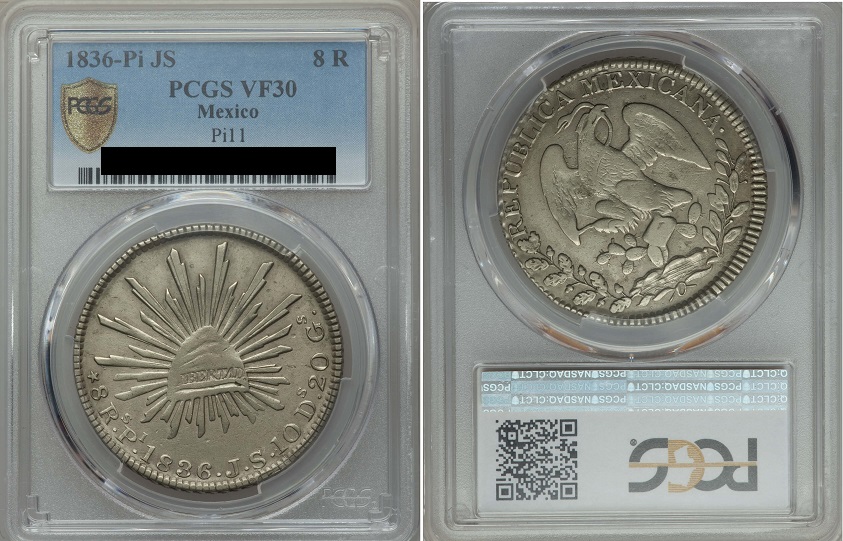 Heritage's-Auction-Of-Mexico-8-Reales-Cap-&-Rays
