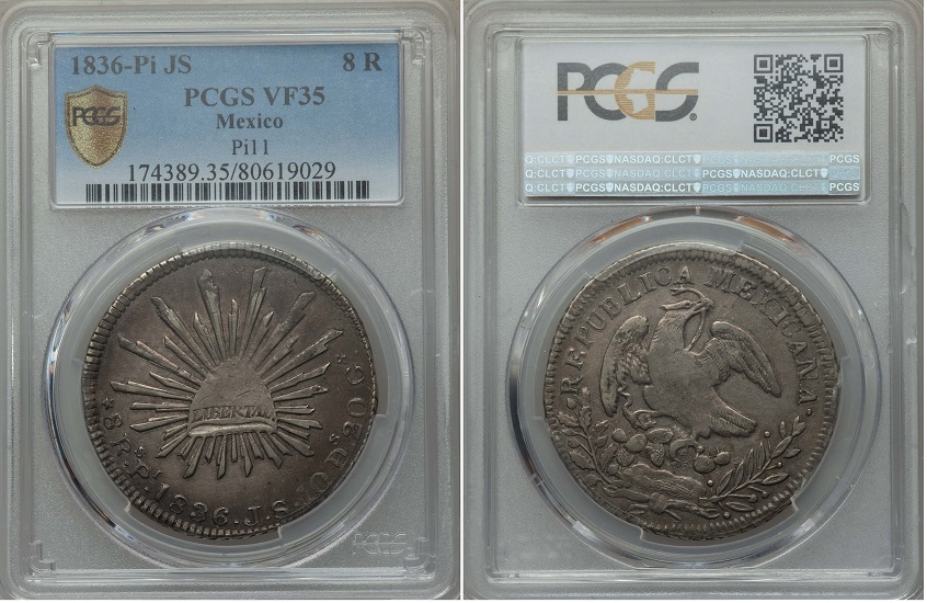 Heritage's-Auction-Of-Mexico-8-Reales-Cap-&-Rays