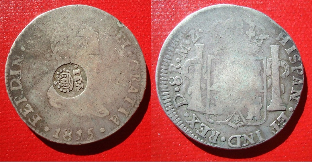 1815-D-Mz---8-Reales-With-Yii-Countermark---Question