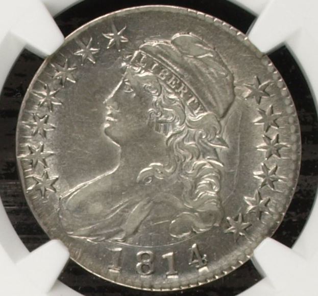 1814-Capped-Bust-Half-Dollar-With-Some-Major-Die-Clashes.