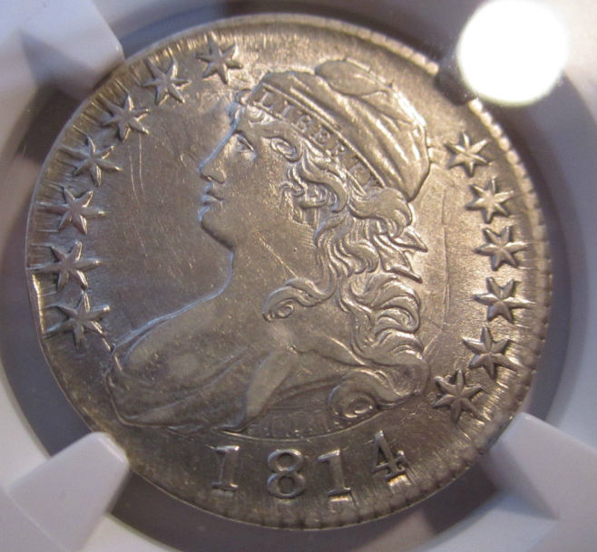 1814-Capped-Bust-Half-Dollar-With-Some-Major-Die-Clashes.