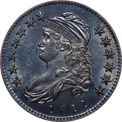 1811-Capped-Bust-Half-Dollar---Strange-Color;-Is-It-Natural?