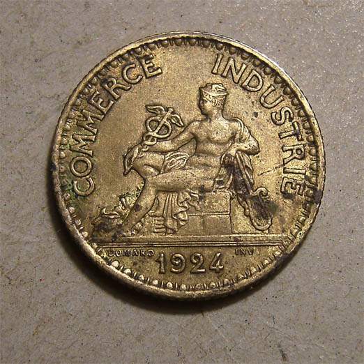 French-Trade-Bon-1924-I-Think-|-France-1-Franc-Coin