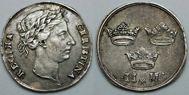 1647-Sweden-4-Mark-Queen-Christina
