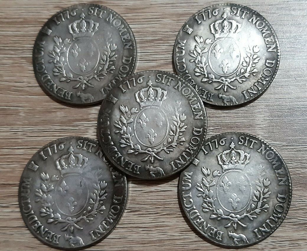 Unmarked-Replicas-Of-Louis-XVI-French-Ecus---1776