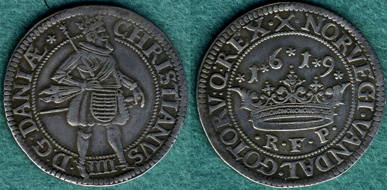 1619-Krone-4-Mark-Christian-IV-Of-Denmark