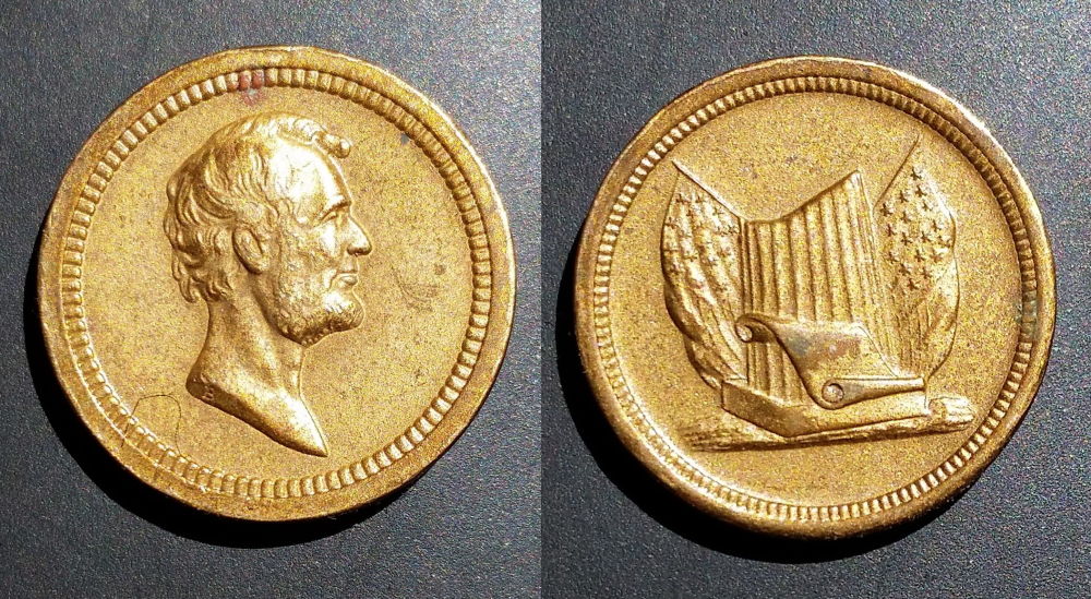 Lincoln-Token---No-Date,-Nothing-Written.--Civil-War-Token.?