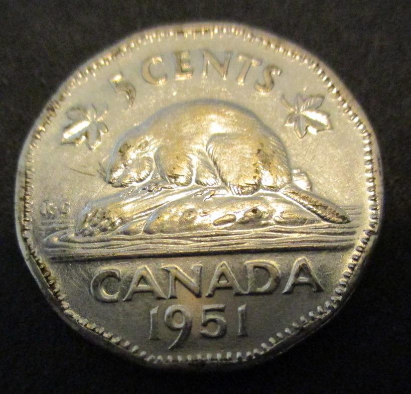 Rare-1951-High-Relief-Nickel-With-Deep-Obv.-Scratch
