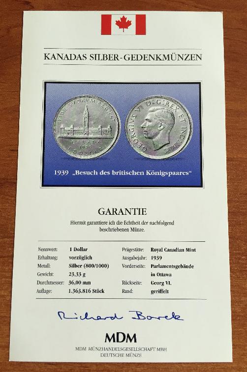 1939-Silver-Dollar-German-Issue/German-COA