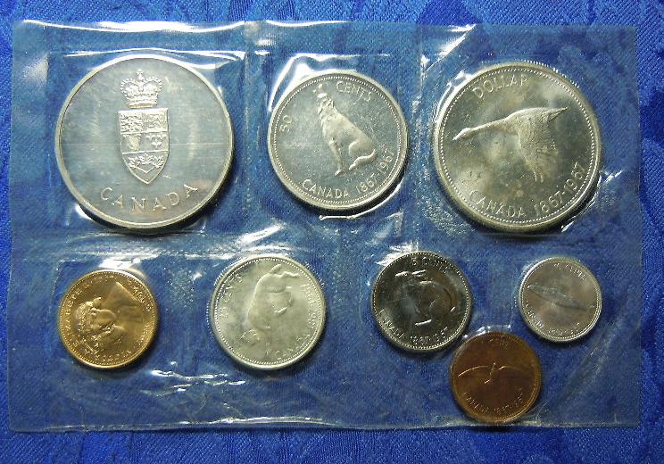1967-Canada-Set-8-Coins-Original-?