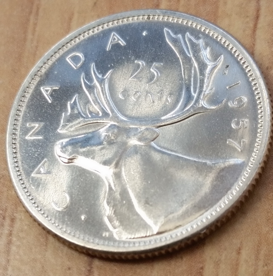 1957-25-Cents---Pl,-MS-Or-SP-?