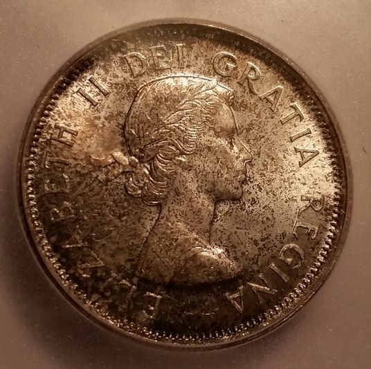 1955-Double-Die-Canada-25-Cents-MS-65-ICG