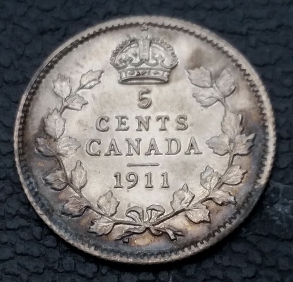 1911-Canada-5-Cents-Very-Attractive