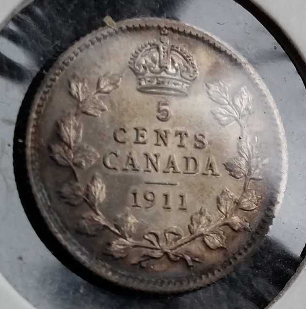 1911-Canada-5-Cents-Very-Attractive