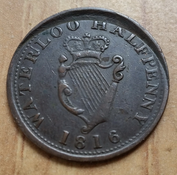 Broadstruck-1816-Canada-Waterloo-Half-Penny-Token-?