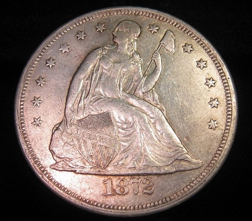 1872-Seated-Dollar---Damaged-Value?