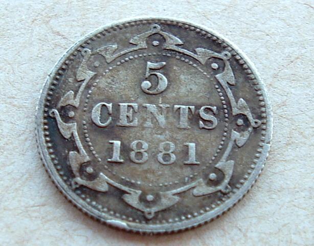 1881-Newfoundland-Five-Cents